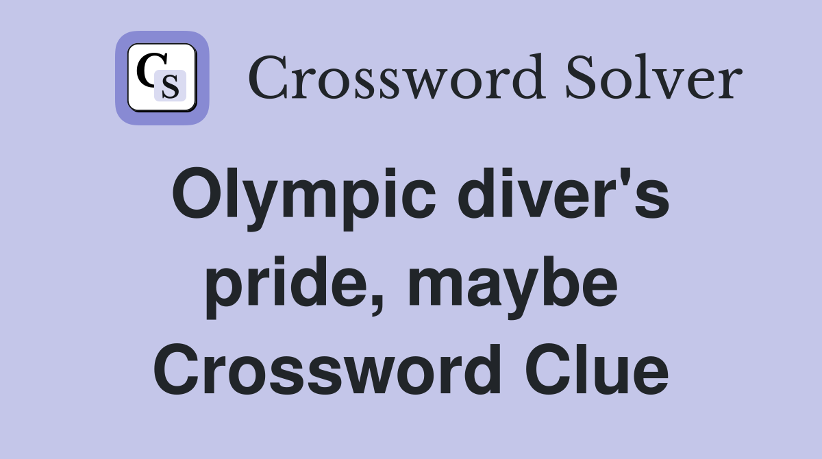 Olympic divers pride maybe